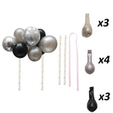 10PCS/PACK 5 Inch Balloon Cake Topper Metallic Confetti Latex Balons For Birthday Baby Shower Wedding Jungle Party Decoration