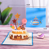 Happy Fathers Day Card 3D Pop-Up Birthday Cards for Dad Handmade Gift Greeting Card with Envelope