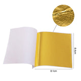 100pcs Imitation Gold Silver Foil Paper Leaf Sheet Gilding DIY Art Craft Paper Birthday Party Wedding Cake Dessert Decorations