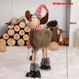 Cifeeo Elk Christmas Dolls Christmas Decorations for Home Retractable Standing Toy Birthday Party Gift Kids Santa Cluas Snowman