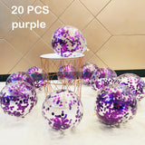 Back to school decoration Cifeeo  20Pcs Metallic Confetti Agate Marble Balloon Latex Transparent Ballon Baby Shower Wedding Birthday Party Decoration Globo