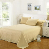 Cifeeo Bedding Sheet Combed Cotton Home Textile Solid Color Flat Sheets Bed Linens Queen King Size Bedspread (Pillowcase Can Order)