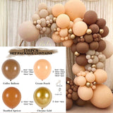 Cream Coffee Khaki Brown Birthday Balloons Garland Arch Kit Latex Globos Baby Shower Supplies Birthday Wedding Party Decorations