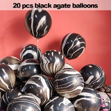 Back to school decoration Cifeeo  20Pcs Metallic Confetti Agate Marble Balloon Latex Transparent Ballon Baby Shower Wedding Birthday Party Decoration Globo