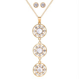Multicolor Cubic Zirconia Stone Jewelry Sets for Women Ladies Necklace Earrings Sets Bridal Wedding bijoux africain parures