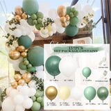 Christmas Gift White Chrome Gold Wedding Birthday Balloon Garland Arch Kit Bachelorette Engagements Anniversary Decoration Balloon Backdrop Diy