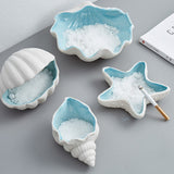 Creative Ceramic Shell Ashtray Beach Ashtray Tobacco Tray Weed Somking Accessories Home Desk Accessories Gift for Boyfriend