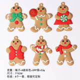 Christmas Gift 6/12Pcs Cute Funny Christmas Tree Decoration Hanging Pendant Gingerbread Man Xmas Tree Decor Ornament 2021 Newest Kid Gift