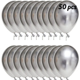 Back to school  decoration  50Pcs 12'' Top Quality Metallic Latex Balloon Thick Metal Chrome Alloy Ballon Adult Wedding Birthday Party Decorations Supplies