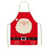 Linen Merry Christmas Apron Christmas Decorations for Home Kitchen Accessories Natal Navidad  New Year Christmas Gifts