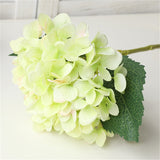 Cifeeo  1PC Artificial Flowers Bouquet 35Cm Hydrangea Branch 1 Big Heads 3 Buds Silk Fake Flower Home Room Wedding Decor New Year 2022