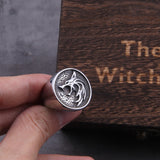 Christmas Gift the Wizard wolf head pendant necklace for Geralt with a The Wild Hunt 3 Figure TV