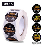 Christmas Gift 500Pcs Merry Christmas Stickers Animals Snowman Xmas Tree Decorative Stickers Wrapping Toys Gifts For Kids Label Christmas Tags