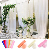 Christmas Gift FENGRISE 5M 10M Bride Party Decor Wedding Organza Tulle Roll Fabric Sheer Backdrop Curtain Rustic Wedding Decoration Party Event