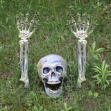 Halloween Garden Decoration fake Skull Skeleton LED Glowing Pumpkin Tombstone Haunted House Decor Horror Decor Halloween party