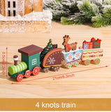 Wooden Little Train Marry Christmas Decoration for Home Christmas Ornaments Navidad Noel Xmas Gifts 2022 Happy New Year 2023