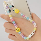 Christmas Gift Makersland Colorful Smiling Face anti Lost Mobile Phone Chain Heart Shaped Fruit Chain Rope Lanyard Ladies Fashion Accessories