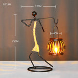 Home Decoration Accessories Creative Candle Holder Iron Kitchen Restaurant Romantic Candlestick Christmas Halloween Bar Party