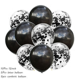 10Pcs Metal Latex Balloons Confetti Balloon Set For Wedding Birthday Party Balloon Decoration Baby Shower Helium Balloons