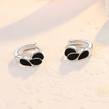 Hoop Earrings Black Leaf Earring For Women Fashion New Jewelry Girl