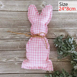 Cifeeo  Stuffed Rabbit Doll Easter Decoration For Home Cloth Art Bunny Ornaments Happy Easter Party Supplies Kids Gift