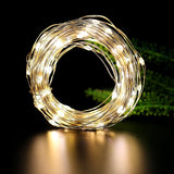 10X include battery 2M Silver Wire Garland Bottle Stopper For LED string lights Wedding Christmas New Year Holiday Decoration