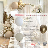 Christmas Gift 132Pcs White Gold Sand White Balloons Wedding Table Decoration Decorations Party Balloon Latex Balloons Birthday Decoration