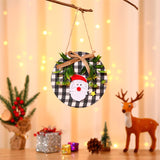 Christmas Gift Christmas Tree Pendant Christmas Ornament Garland Wooden Ornaments Patch Wooden House Number Door Hanger 2022 Xmas Gift