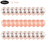 Rose Gold 21st Birthday Party Decoration Happy Birthday Balloons Banner Popcorn Garland for 21 Years Old Party Supplies