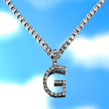 A-Z Custom Rhinestone Tennis Chain Letter Necklace for Women Men HipHop Jewelry Alphabet Pendant Necklace Choker Chain Wholesale