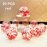 Back to school decoration Cifeeo  20Pcs Metallic Confetti Agate Marble Balloon Latex Transparent Ballon Baby Shower Wedding Birthday Party Decoration Globo