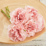 Christmas Gift 5pcs Silk Artificial Peony Bouquet Flowers Wedding Home Living Room Autumn Decoration Fake Flowers for DIY Crafting Arrangement