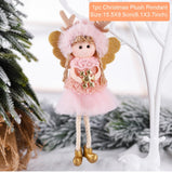 PATIMATE Christmas Angel Plush Doll Pendant Christmas Tree Ornament Christmas Decoration for Home Xmas Gifts Noel Navidad