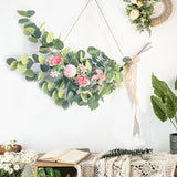 Artificial Green Eucalyptus Garland Leaves Vine Silk Leaf Fake Rattan Artificial Plants Ivy Wreath Wall Hanging Wedding Decor