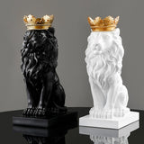 Cifeeo Home Living Room Decoration Accessories 3D Lion Head Statue Nordic Decor Table Ornaments Animal Figurines Decorative Sculpture