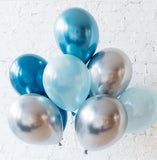 20pcs Metal Gold Silver Balloons Ink Blue Latex Balloon Wedding Birthday Party Decoration Festival Celebration Supplies Air Ball