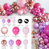 Christmas Gift Pink Balloon Garland Arch Kit Chrome Gold Latex Ballon Birthday Party Decor Kids Wedding Birthday Ballon Baby Shower Girl Decor