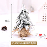 Christmas Gift New Year Artificial PE Mini Christmas Tree Ornament Tabletop Xmas Pine Trees Home Office Decoration Shopping Mall Festive Decor