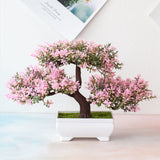 Christmas Gift Artificial Plants Pine Bonsai Small Tree Pot Plants Fake Flowers Potted Ornaments For Home Decoration Hotel Garden Decor