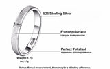 Christmas Gift With Certificate Silver Frosted Finger Rings for Woman Men Wedding Bands Silver Jewelry Top Quality Never Fade MSR07