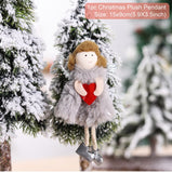 PATIMATE Christmas Angel Plush Doll Pendant Christmas Tree Ornament Christmas Decoration for Home Xmas Gifts Noel Navidad