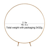 Circle Wedding Props Birthday Decor Wrought Iron Round Ring Arch Backdrop Round Arch Lawn Artificial Flower Row Stand Wall Shelf