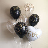 Back To School  18inch Round White Gold Glitter Print Mr&Mrs LOVE foil Balloons bride to be marriage Wedding Valentine's Day Air Globos Supplies