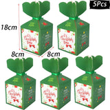 Christmas paper Kids Candy Box Bag Navidad  New year christmas home decoration Natal gift bags Kerst Noel Treats packing box