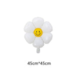 Cifeeo  White Daisy Flower Balloon Baby Shower White Number Birthday Photo Props Egg Flower Ballon Wedding Valentine's Day Decoration