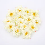 Cifeeo 10PCS 5.5cm Artificial Flower Head Silk Rose Orchid For Wedding Decoration Party DIY Wreath Gift Scrapbooking Craft Fake Flower