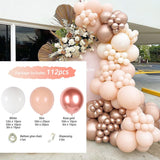 Rose Apricot Macaron Balloon Garland Arch Kit Wedding Birthday Party Decoration Confetti Latex Balloons For Girls Baby Shower