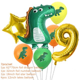 Dinosaur Party Decorations Dragon Balloons Set Paper Garland for Dino Jungle Birthday Party Decor Supplies Kids Children Favors