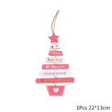 Christmas Gift Wooden Christmas Decoration for Home Christmas Tree Pendant Christmas Wood Ornaments Navidad New Year 2023