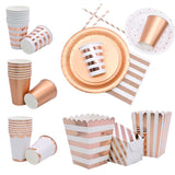 Rose Gold 21st Birthday Party Decoration Happy Birthday Balloons Banner Popcorn Garland for 21 Years Old Party Supplies